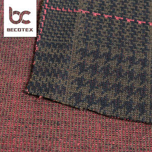 Shaoxing tessuto a maglia jacquard poliestere spandex miscela delle donne pantaloni controlli cappotto tessuti tessuto e tessile per abbigliamento - Product Image 2