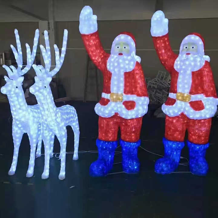 Life Size Santa Sleigh with Reindeer - Outdoor Christmas Decor