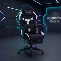 Chaise de jeu E-Sports, chaise de bureau ergonomique, accoudoirs réglables, fonction inclinable, tissu technique, modèle de chaise d'ordinateur compétitive