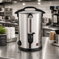 Urne à café pour buffet d'hôtel, 140 tasses, en acier inoxydable, chauffe-boissons électrique commercial