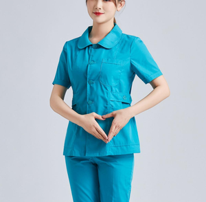 Costume d'infirmière costume fendu à manches courtes <span class=keywords><strong>femme</strong></span> lac bleu ménage Yuesao service d'<span class=keywords><strong>urgence</strong></span> dentaire mâle médecin à manches longues - Product Image 6