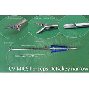Pinces à tissus DeBakey pour chirurgie cardiaque, à mâchoire relevée à 45 degrés, en acier inoxydable, instruments chirurgicaux réutilisables, pinces DeBakey cardiaques - Product Image 4