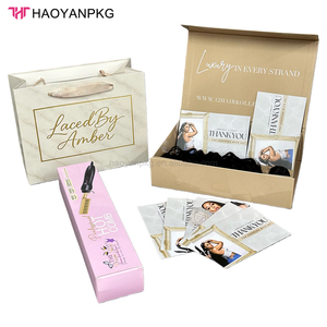 Sacs cadeaux <span class=keywords><strong>en</strong></span> papier couché personnalisés pour la promotion de perruques et de mode, avec poignée <span class=keywords><strong>en</strong></span> ruban estampé à chaud argenté, écologiques et réutilisables - Product Image 2