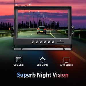 Sistema de Cámara para Camión AHD 1080P de 4 Canales, Monitor DVR de 9 Pulgadas con Pantalla Dividida, Cámara de Reversa Impermeable IP68, Vistas Frontal/Trasera/Lateral, Visión Nocturna - Product Image 3