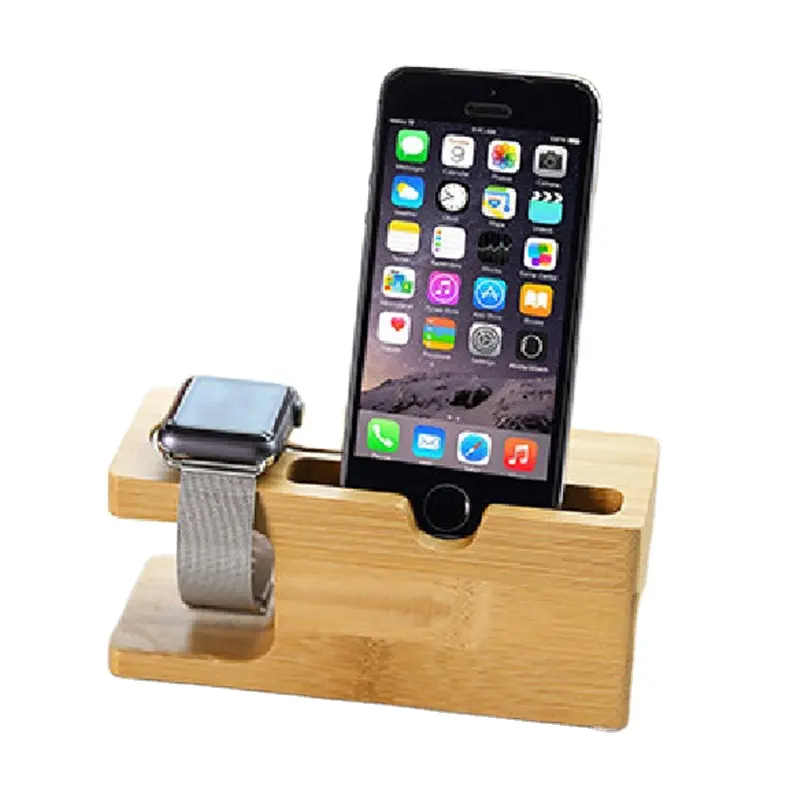 Custom Logo Cheap Handmade Wooden Mobile Phone Holder Stand Phone Desk Table Lamp Wooden Stands for Phone