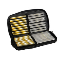 Ensemble de 15 pinceaux pour nail art transparents givrés, stylo liner professionnel pour peinture au gel avec manche en acrylique transparent, prix de gros