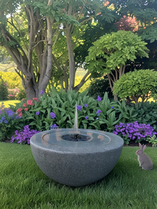 <strong>Solar</strong>-powered <strong>Outdoor</strong> Water <strong>Fountain</strong> With LED Lights Modern <strong>Zen</strong> Garden Decor Durable Weather-Resistant - Product Image 2
