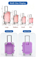 Mini Valise Transparente pour Cosmétiques, Faux Cils, Snacks – Boîte de Rangement Miniature en Plastique Façon Bagage