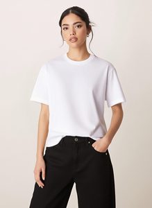 T-Shirt da Donna in Cotone con Collo Tondo, Taglie Forti, Casual, Estiva, Moda, Tinta Unita, Morbida, <span class=keywords><strong>Basic</strong></span>, <span class=keywords><strong>Design</strong></span> Semplice - Product Image 2