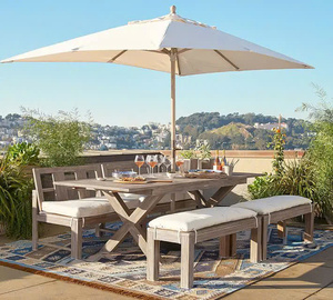 Muebles de exterior de diseño moderno, juego de jardín, material de madera impermeable, origen de Vietnam, 3 años de garantía con servicio OEM ODM - Product Image 4