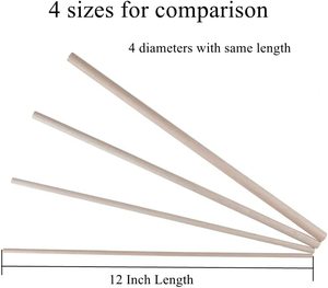 Bâtons de bois ronds <span class=keywords><strong>en</strong></span> bois naturel inachevé, <span class=keywords><strong>balsa</strong></span> décoratif de haute qualité de 5mm, nouvelles arrivées - Product Image 5