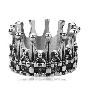 メンズリングステンレススチールキングクラウンリングパンクフィンガーリング - Product Image 6