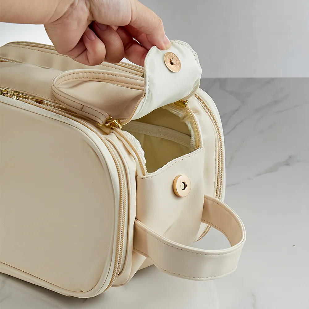 Yeni varış seyahat kozmetik çantası düzenleyici özel tasarım yaygın kozmetik çantası seyahat