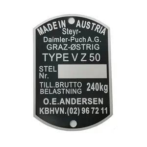 Benutzerdefinierte Laser Kennzeichnung gravieren aluminium blatt tag Zeichen metall Typenschild Blau schwarz Anodische Oxidation Label stempel platte für gerät