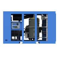 Compresseur d'air à vis bi-étagé lubrifié de 132 kW avec bloc compresseur et moteur pour ligne d'assemblage industrielle