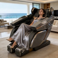 Nouveau design 2026 – Appareil de massage corporel complet 4D SL Track éco-responsable avec airbag chauffant, rouleaux Shiatsu, commande vocale IA et Bluetooth – Zéro gravité
