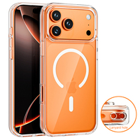 Coque de téléphone en acrylique avec trou pour cordon pour iPhone 18 Pro Max, coque arrière magnétique puissante 2500GS pour iPhone 18 17 16 15 14 13 LM022