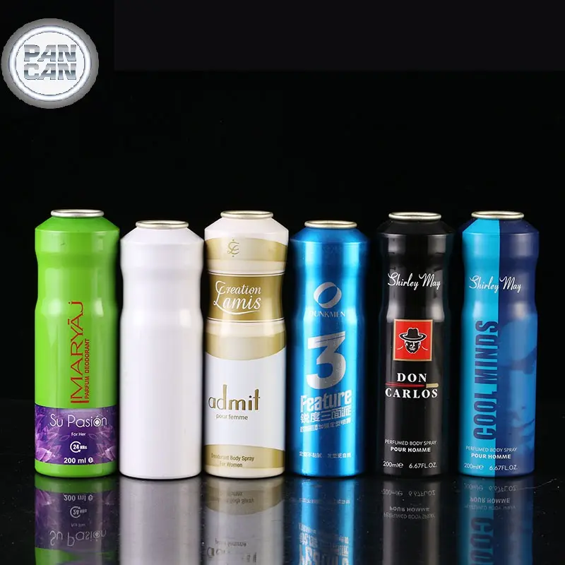 Lata de alumínio para venda por atacado, latas de aerossol para fabricação de desodorante, fragrância, spray, latas vazias de aerossol