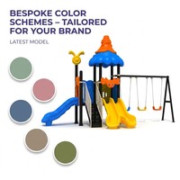 SageDelightRides Unité de loisirs en gros, Combo toboggan et balançoire robuste pour enfants, en LLDPE et acier galvanisé, pour écoles, fabricant