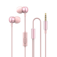 Earphone Berkabel Jack 3.5mm In-ear Stereo Bass dengan Mikrofon Headphone Earbuds untuk Olahraga Samsung iPhone
