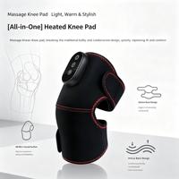 Masseur électrique intelligent pour les genoux avec chaleur et vibrations - Appareil sans fil rechargeable pour soulager les douleurs aux jambes, pour l'arthrite et la récupération sportive