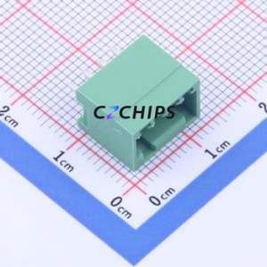 DB2EVC-2.5-4P-GN Plug-in Terminal Block Through hole,P=2.5mm Connector Board-to-Board / Socket - Closed 1x4P 2.5mm Green - Product Image 1
