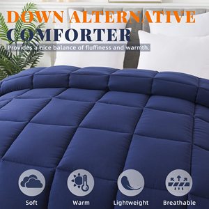 Duvet, <strong>Comforter</strong>, Quilt, Down Alternative <strong>Comforter</strong>, All Season Soft Quilted <strong>Bed</strong> <strong>Comforter</strong>, Duvet Insert with Corner Tabs - Product Image 4