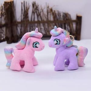 Portachiavi Peluche Unicorno <span class=keywords><strong>Fantasia</strong></span> Cambia Colore, Ciondolo per Zaino, Piccolo Orsetto Ricamato in Cotone PP, Antistress - Product Image 2