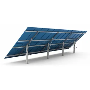 Sistema de montaje de rastreador Solar de un eje plano, soporte de montaje fotovoltaico para sistema de seguimiento Solar PV