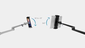 Soporte de Suelo para Teléfono Móvil de Aleación de Aluminio con Giro de 360 Grados para Smartphones de 4-6'' o Tablets de 7-14'', Soportes Metálicos para PC - Product Image 3