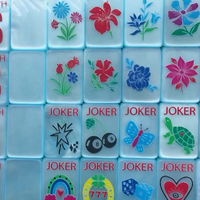 Ensemble de Mahjong Américain Teal Cyan Elite Social Club, Collection Boutique de Luxe Moderne avec Tuiles Acryliques Pliables, Dragon, Livraison Rapide