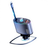 Best-seller Amazon, chargeur de voiture OLIVER 66W à charge rapide, câble Type-C, adaptateur allume-cigare, chargeur de téléphone