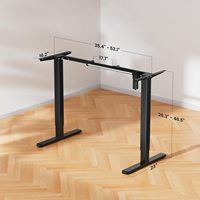 Bureau debout électrique moderne Fengyi avec cadre en acier, 4 réglages de hauteur à mémoire de forme, plateau ergonomique réglable en bois de 47,2 pouces