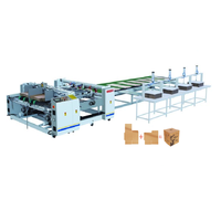 Plieuse-colleuse de cartons semi-automatique multifonction à double pièce avec PLC pour la formation de boîtes simples et doubles