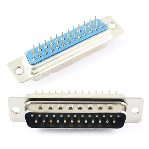 D-SUB 25 Round Pin DB25 Male Straight Through Hole PCB Connector 2 Row DB25M