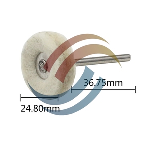Roue de polissage en feutre de laine, meule pour bijoux, roue de polissage pour métaux, tête de polissage à tige de 3 mm, mini <span class=keywords><strong>brosse</strong></span>, abrasif rotatif <span class=keywords><strong>Dremel</strong></span> OEM - Product Image 6