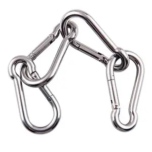 M8 D Ring Karabijnhaken Clip D Vorm Veerbeladen Poort Kleine Sleutelhanger Carabiner Clip Set Outdoor Camping Mini Lock Snap Haken