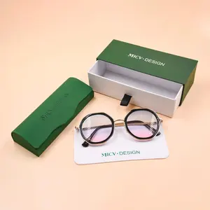 Bestpackaging Custom Logo Sunglasses set case óculos Embalagem Caixa artesanal PU Leather eyeglasses Case & bag