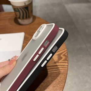 Custodia per telefono opaca con paraurti in TPU bicolore per Apple <span class=keywords><strong>iPhone</strong></span> <span class=keywords><strong>13</strong></span> 11 12 <span class=keywords><strong>Pro</strong></span> XR XS custodia trasparente di lusso custodia protettiva per fotocamera - Product Image 4