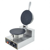 Machine à gaufres et cornets de crème glacée professionnelle en acier inoxydable, légère, neuve, haute productivité