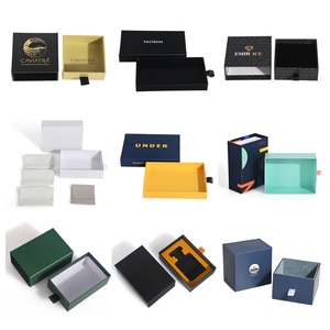 Custom Size Gold Foil Wallet Paper Packaging <strong>Box</strong> Recyclable Men'S Cufflink Rigid Slide Out Drawer Gift <strong>Box</strong> for Jewelry Tie - Product Image 3