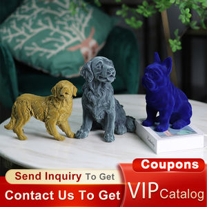 Décoration décorative en résine floquée de chiens, nouvel arrivage, objets d'art en résine, bouledogue français, classique, artisanat pour décoration de maison - Product Image 6
