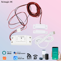Pengontrol Pembuka Pintu Garasi WiFi Universal, Sakelar Jarak Jauh Sensor Magnetik Nirkabel, Bekerja Dengan Alexa Smart Life