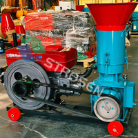 Granulateur d'aliments pour animaux STROSEN professionnel à moteur diesel 400-600 kg/h, à rouleaux rotatifs, personnalisable, usine OEM