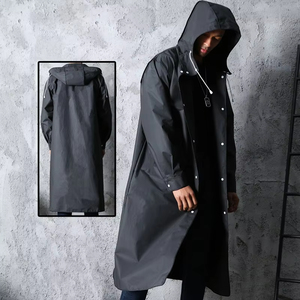 Hot Selling Outdoor EVA Waterproof Rain Coat <strong>Long</strong> Hoodie Fashionable <strong>Raincoat</strong> for Travel and Rainy Days - Product Image 1