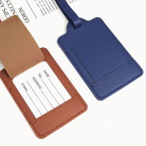 Etiqueta de equipaje de cuero PU para fabricación, tarjeta de información personal, pasaporte, tarjeta de embarque - Product Image 6