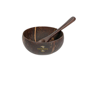 Bol en noix de coco de style biologique, bol de service écologique - Product Image 4