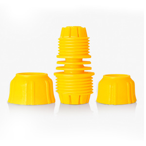 Connecteur en plastique jaune en forme d'œuf, diamètre intérieur de 1/2 pouces, pour réparation de tuyaux d'eau et de tuyaux en PVC, Installation facile - Product Image 1