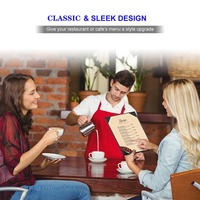 Penutup Menu desain kustom 8.5*11 inci Folder buku Menu tampilan tunggal