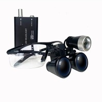 Loupes dentaires 3-en-1 à fixation sur la tête, loupe médicale binoculaire avec lampe frontale LED, lunettes d'éclairage chirurgical pour la cavité buccale